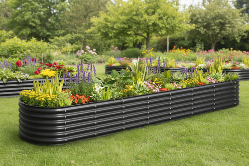 Large raised garden bed - garden, steel