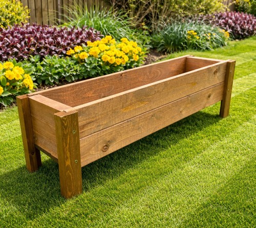 Wooden garden planter - wooden,
