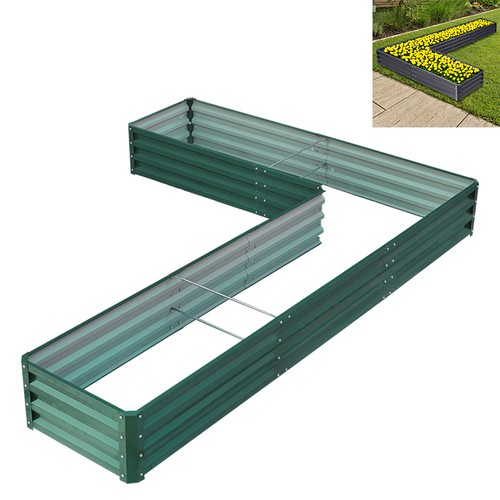 Galvanised raised garden bed - raised,