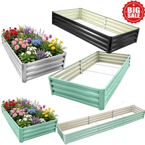 Galvanised steel raised - galvanised, garden